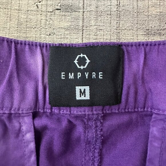 Empyre Tie-Dye Purple & Green Mens Shorts Size M Elastic Waist Adjustable Belt - Picture 5 of 8